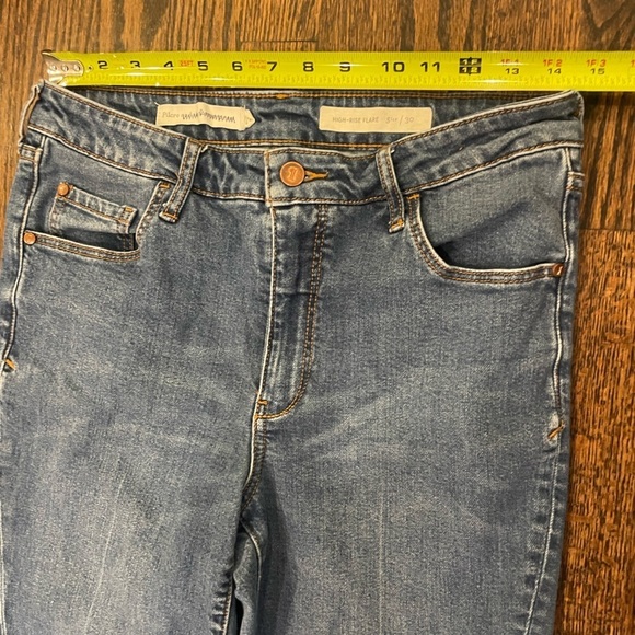 Anthropologie Pilcro High Rise Flare Jeans Raw Hem Size 30 - Picture 9 of 13